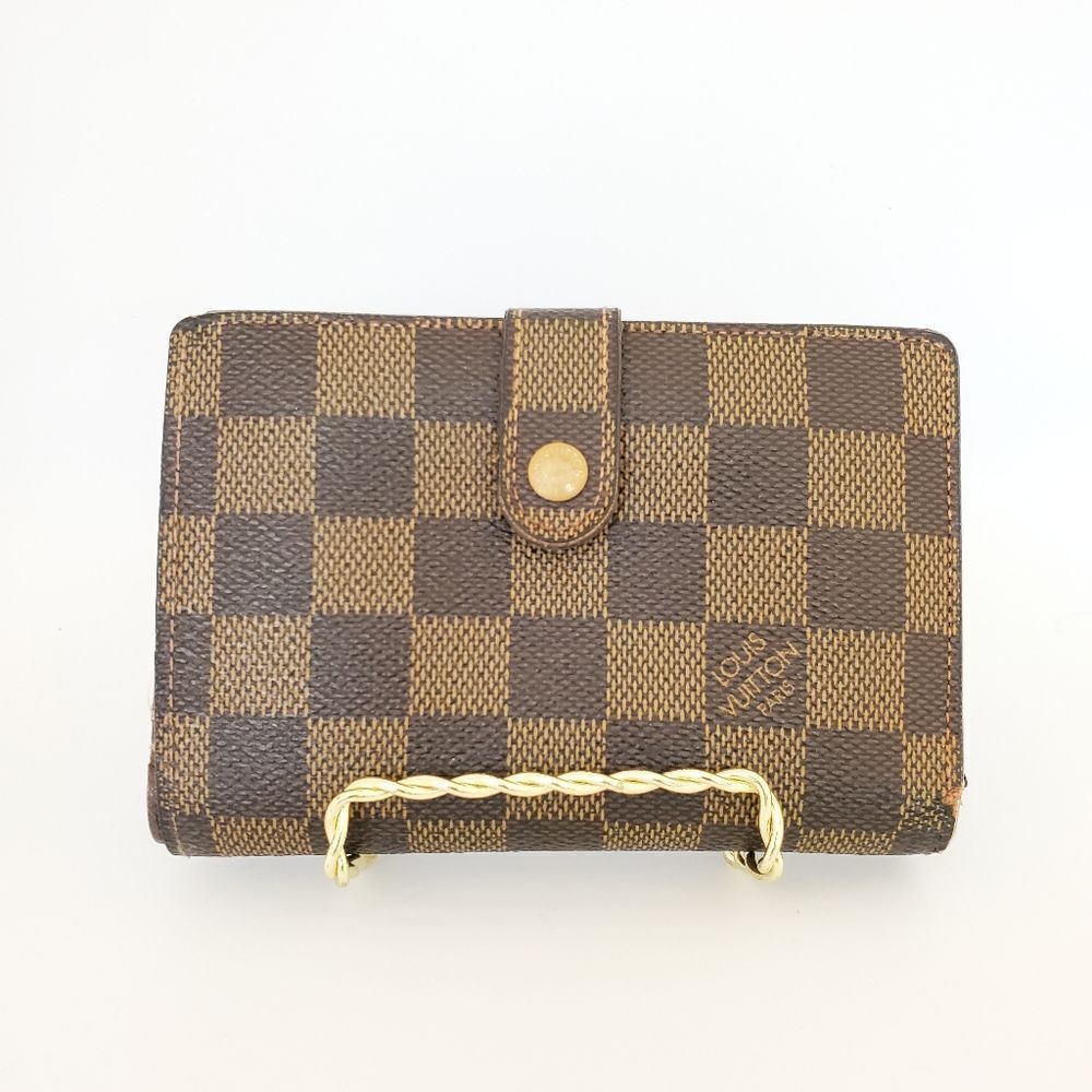 Louis Vuitton Damier Ebene Kisslock Wallet